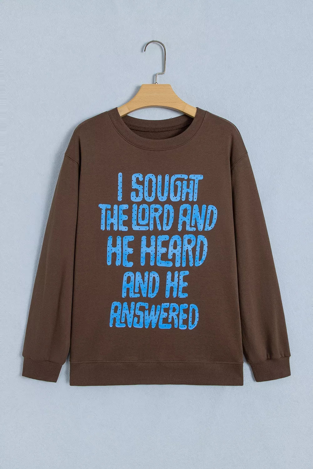 Polka Dot Slogan Print Casual Pullover Sweatshirt – RAEVEA